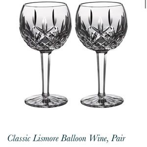 Waterford Lismore Balloon Wine Glasses (Set of 2)
